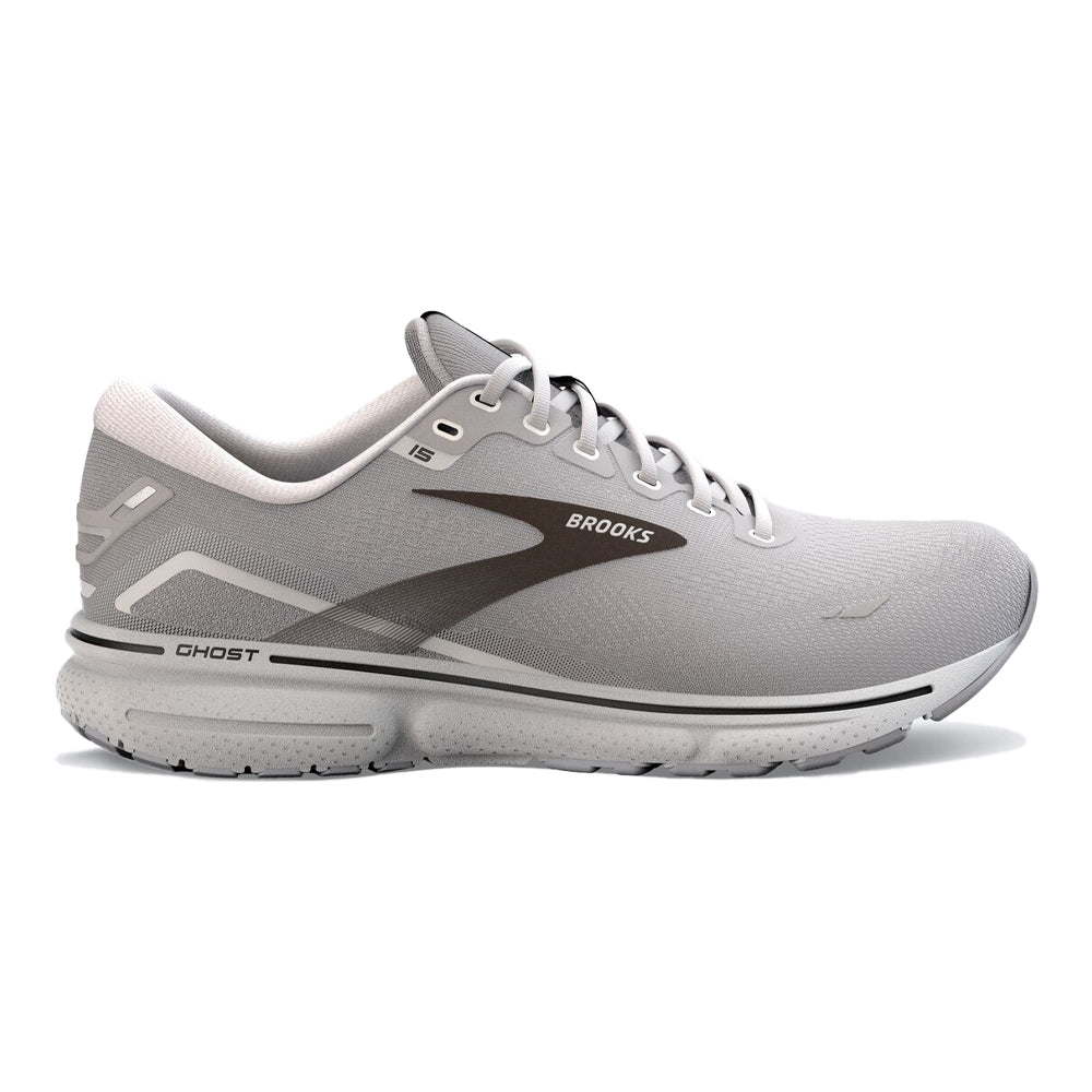 Men's Brooks Ghost 15, Alloy/Oyster/Black, 7.5 2E Wide