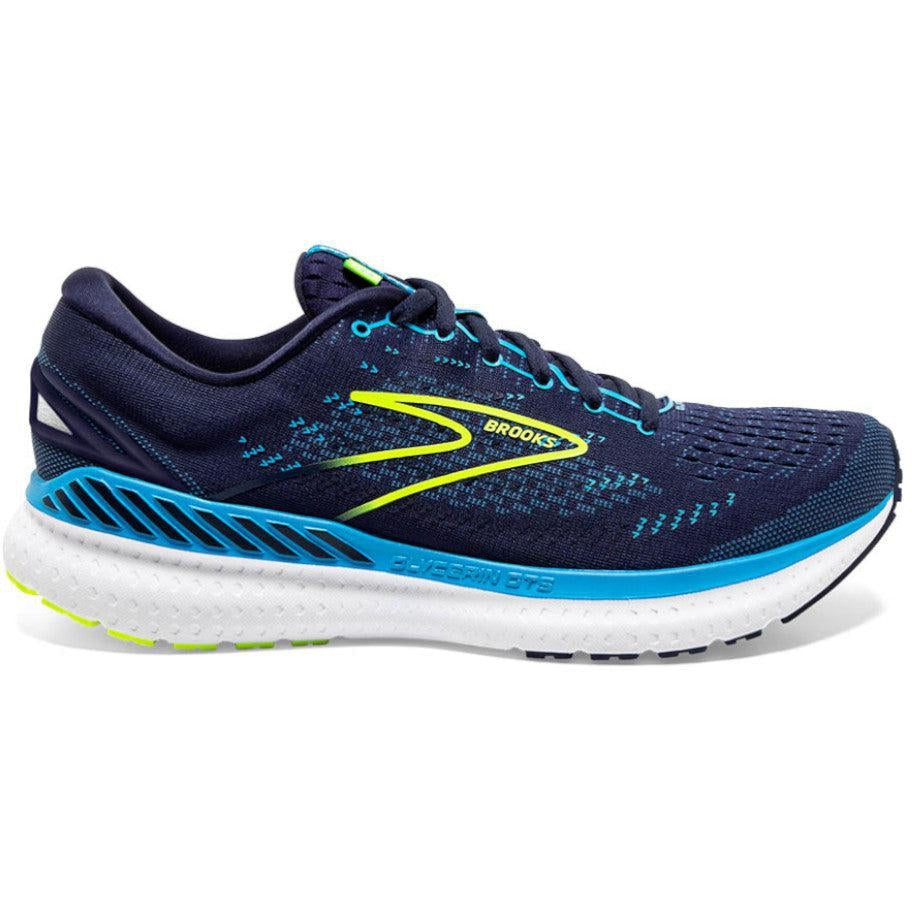 Men's Brooks Glycerin GTS 19, Navy/Blue/Nightlife, 13 D Medium