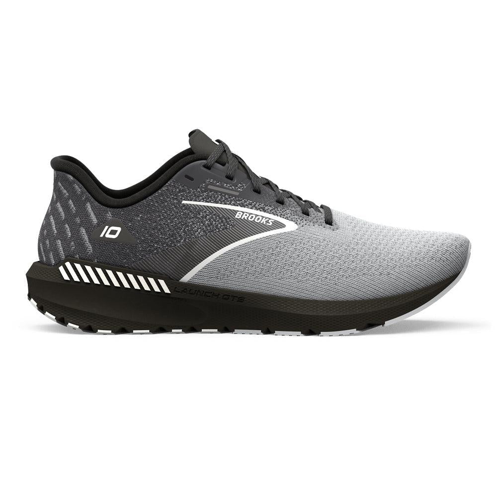 Men's Brooks Launch GTS 10, Black/Blackened Pearl/White, 10 D Medium