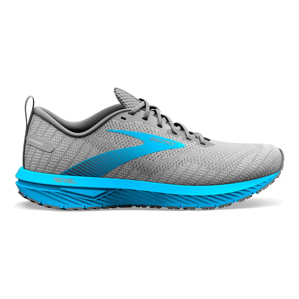 Men's Brooks Revel 6, Blackened Pearl/Blue, 11.5 D Medium