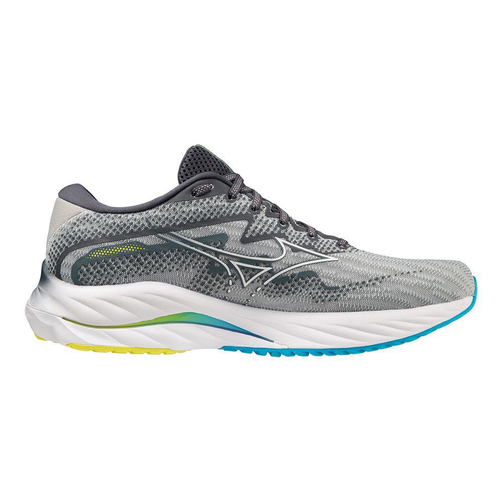 Men's Mizuno Wave Rider 27, Pearl Blue/White, 11.5 2E Wide