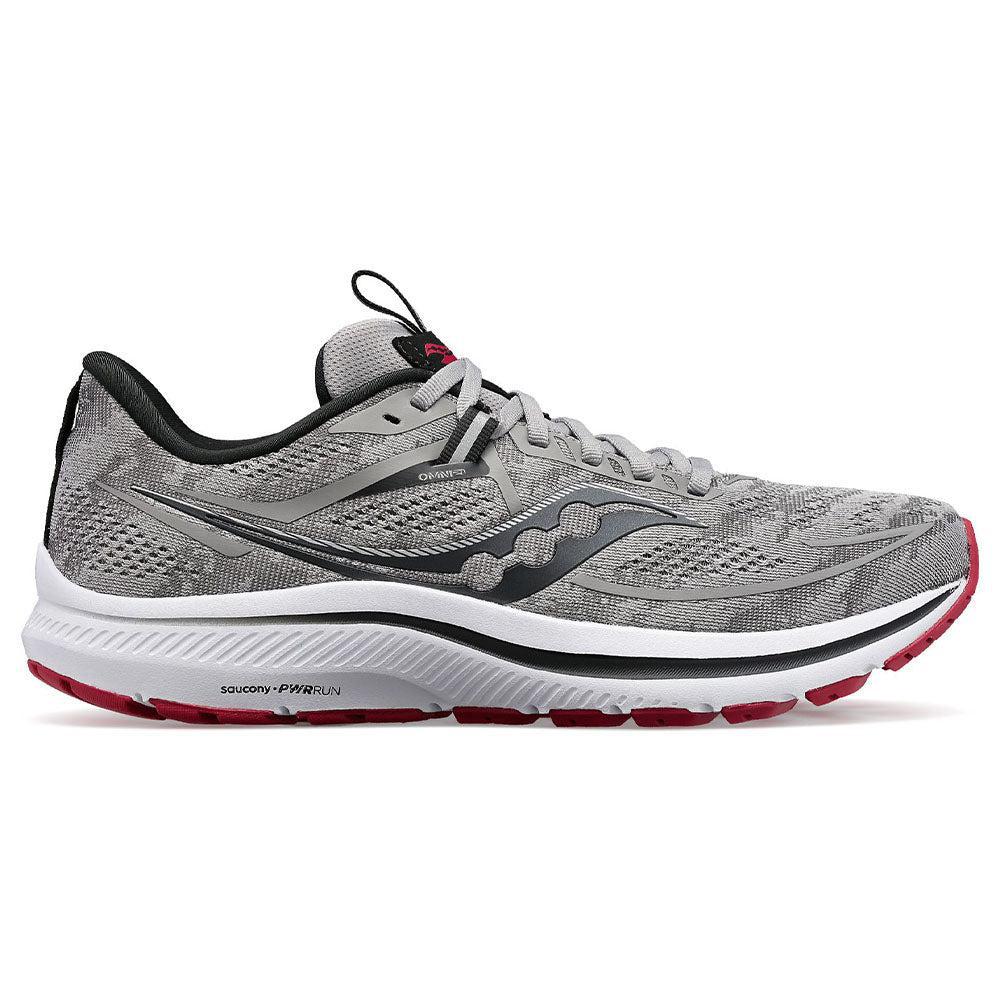 Men's Saucony Omni 21, Alloy/Garnet, 10.5 2E Wide