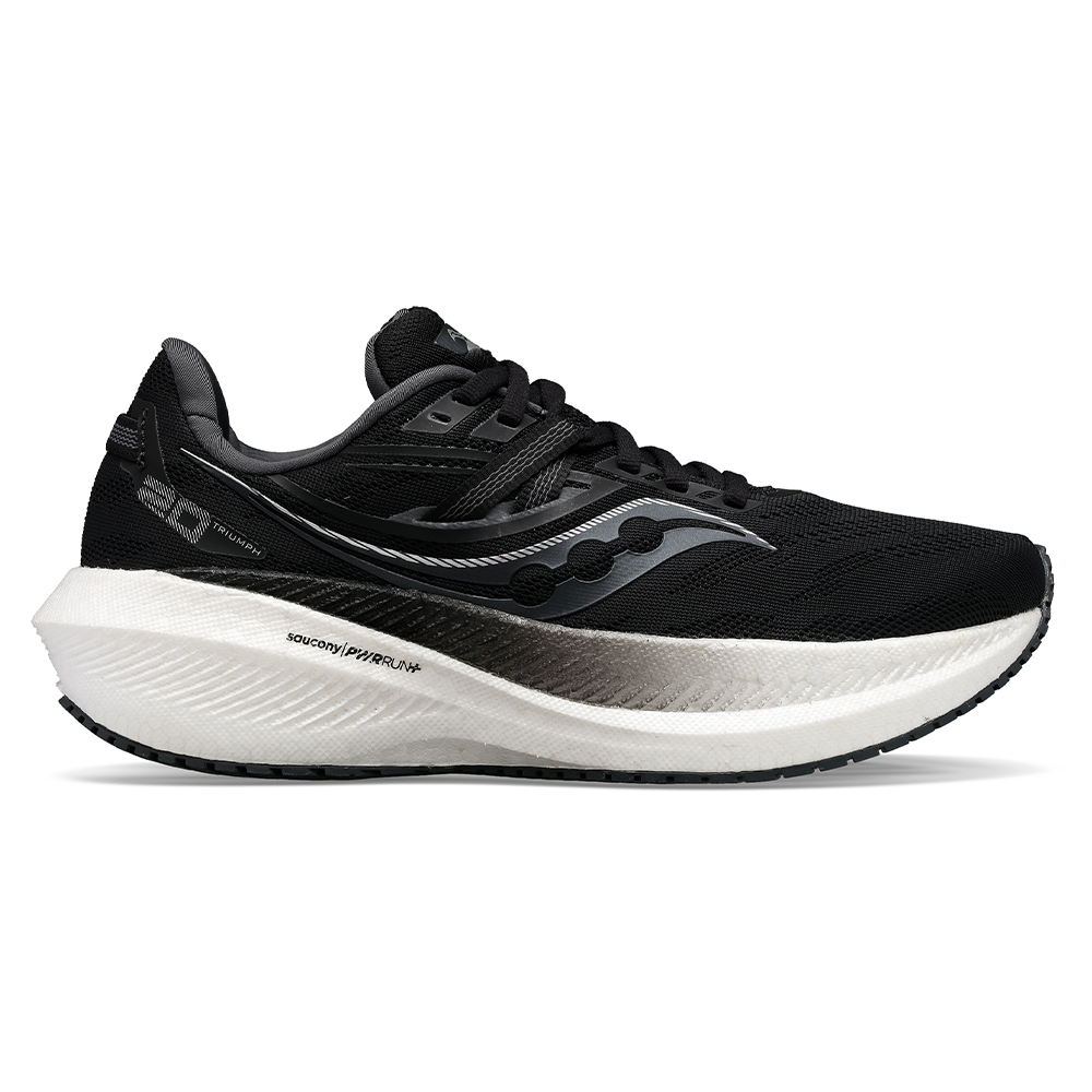 Men's Saucony Triumph 20, Black/White, 11.5 D Medium
