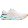 Women's Asics Gel-Cumulus 24, White/Orange Pop, 9 B Medium