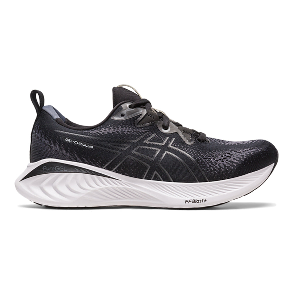 Women's Asics Gel-Cumulus 25, Black/White, 8 B Medium