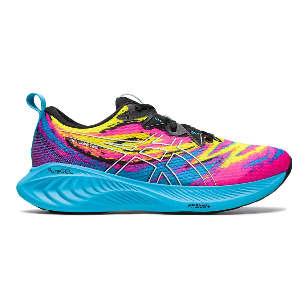 Women's Asics Gel-Cumulus 25, Aquarium/Vibrant Yellow, 9.5 B Medium