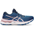 Women's Asics GEL-Nimbus 24, French Blue/Barely Rose, 6.5 B Medium