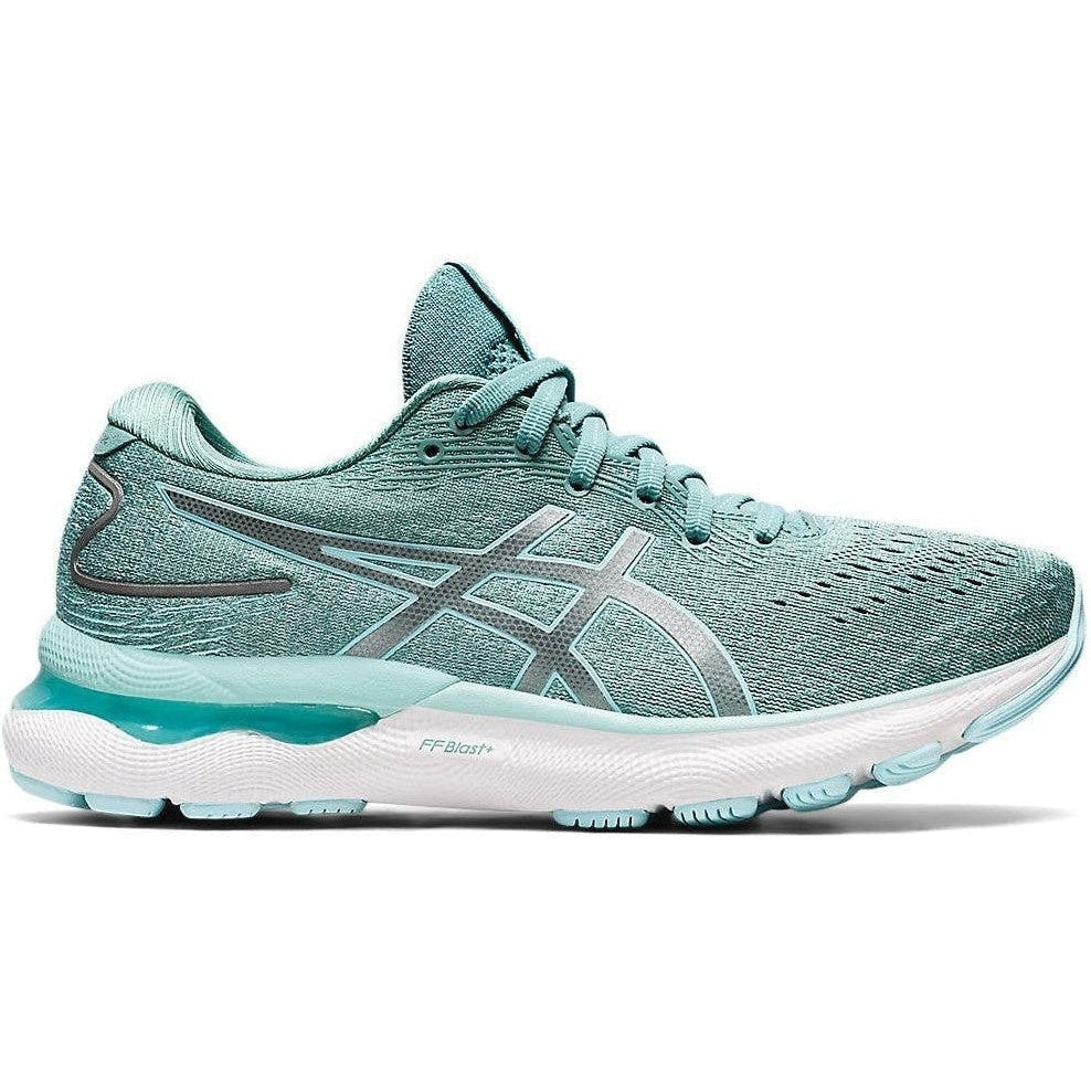 Women's Asics Gel-Nimbus 24, Sage/Clear Blue, 8.5 D Wide