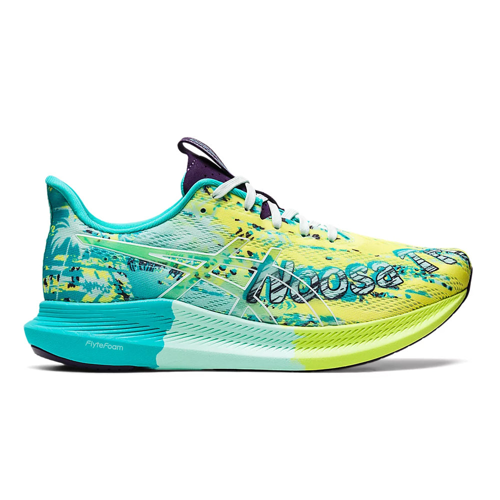 Women's Asics Noosa Tri 14, Safety Yellow/Soothing Sea, 7.5 B Medium