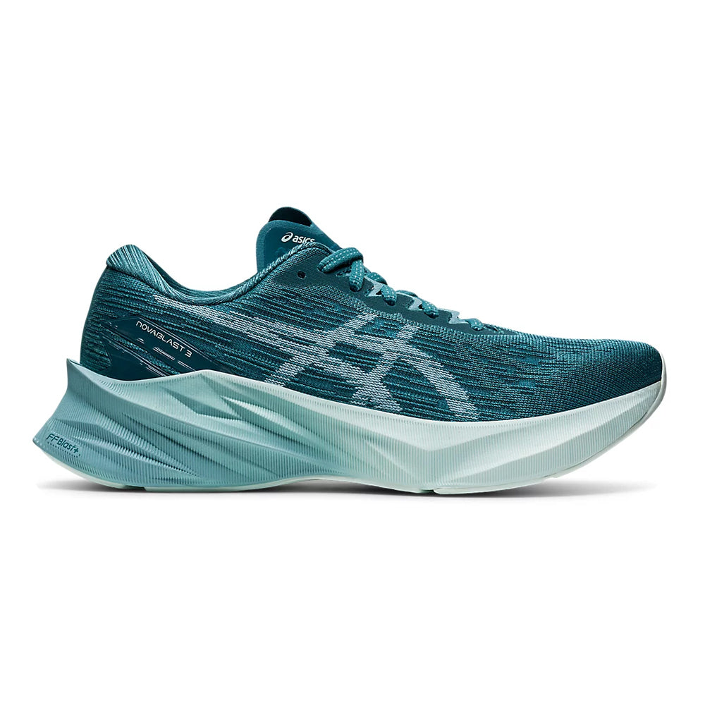 Women's Asics Novablast 3, Misty Pine/Smoke Blue, 10 B Medium