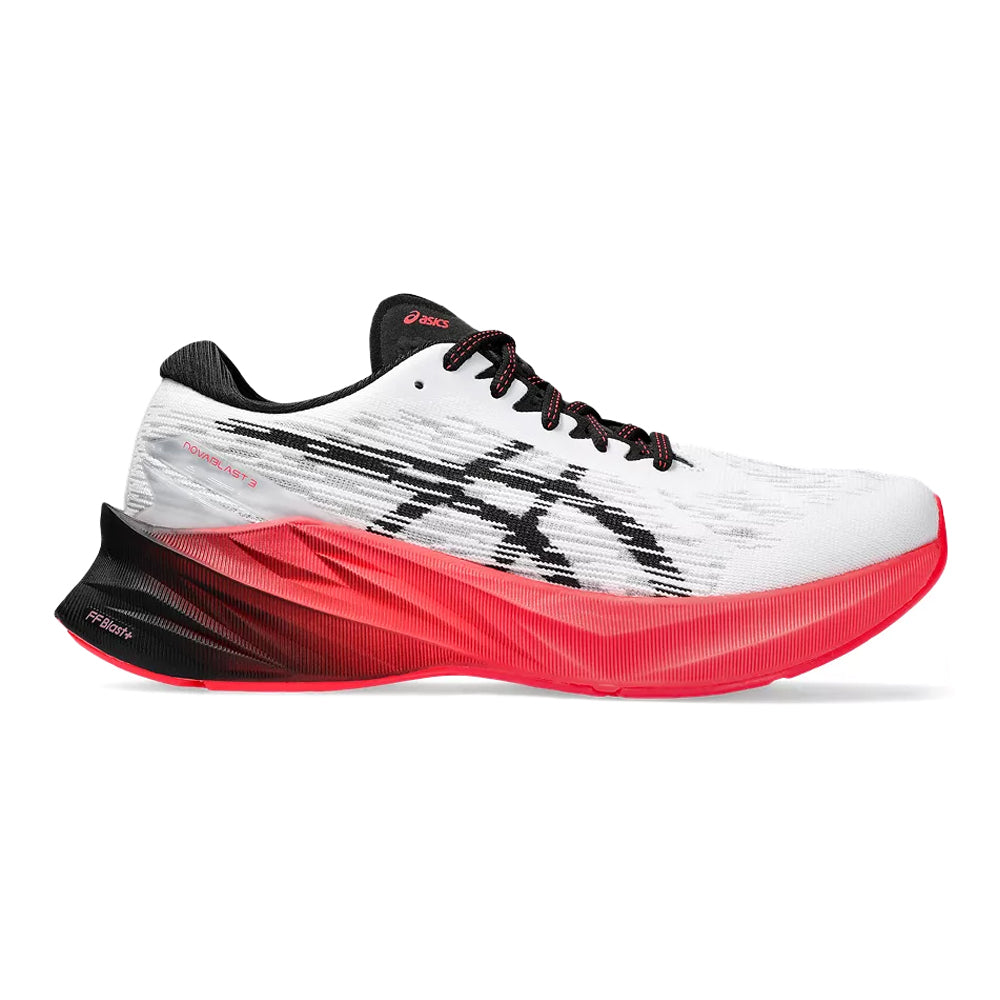 Women's Asics Novablast 3, White/Black, 7.5 B Medium