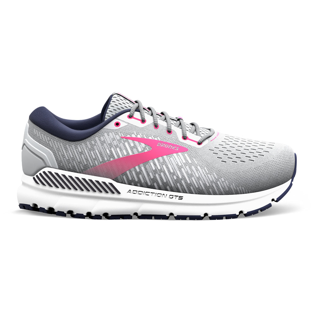 Women's Brooks Addiction GTS 15, Oyster/Peacoat/Lilac Rose, 8.5 B Medium
