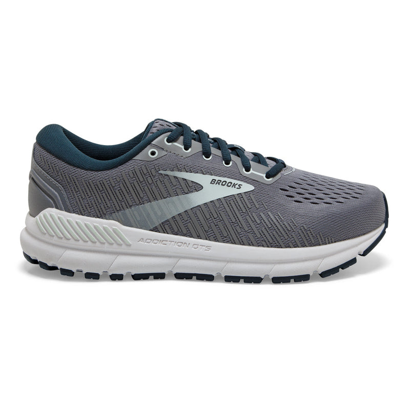 Women's Brooks Addiction GTS 15, Grey/Navy/Aqua, 11 B Medium