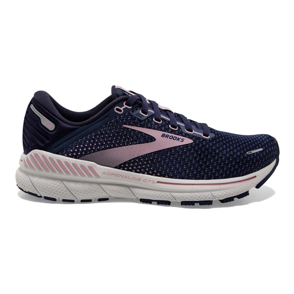Women's Brooks Adrenaline GTS 22, Peacoat/Cobalt/Mauve, 7.5 B Medium