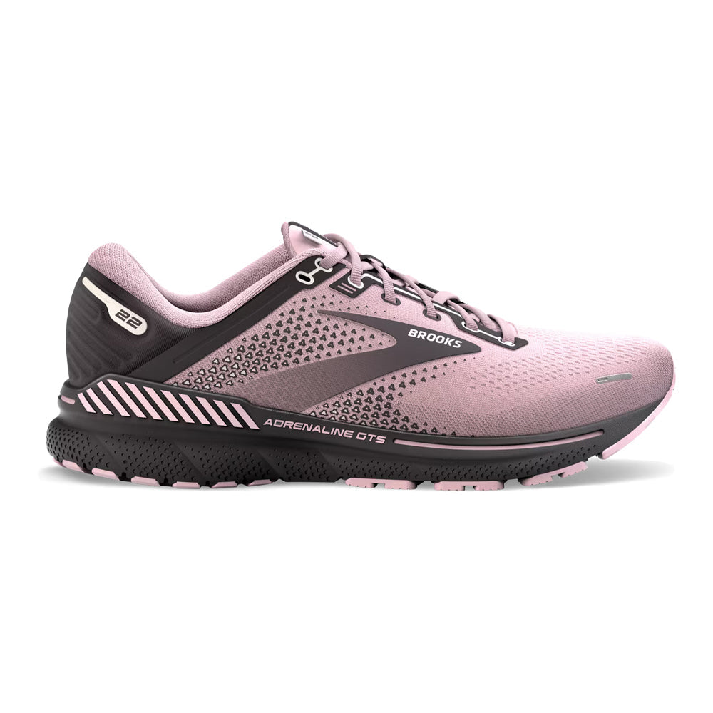 Women's Brooks Adrenaline GTS 22, Pink/Blackened Pearl, 8.5 B Medium