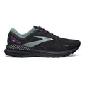 Women's Brooks Adrenaline GTS 23, Black/Light Blue/Purple, 10 D Wide