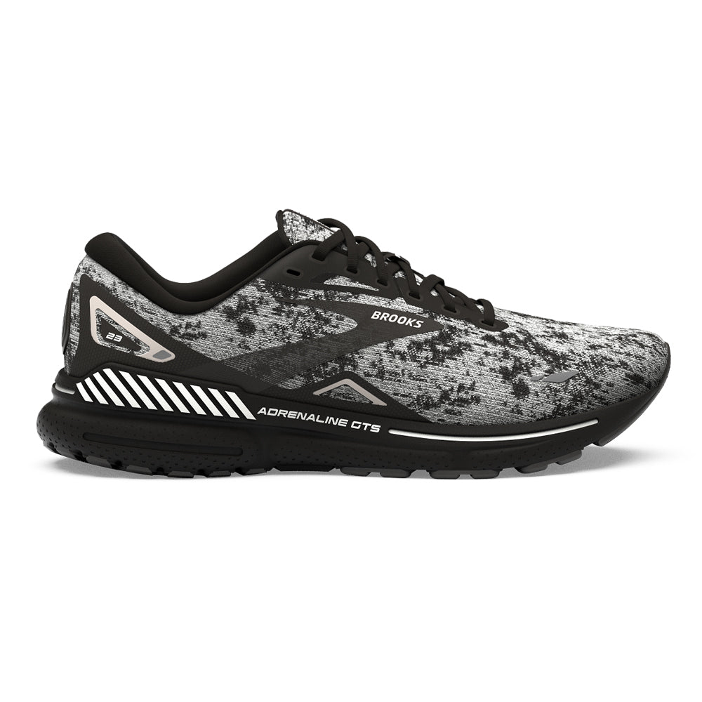 Women's Brooks Adrenaline GTS 23, White/Grey/Black, 8.5 D Wide