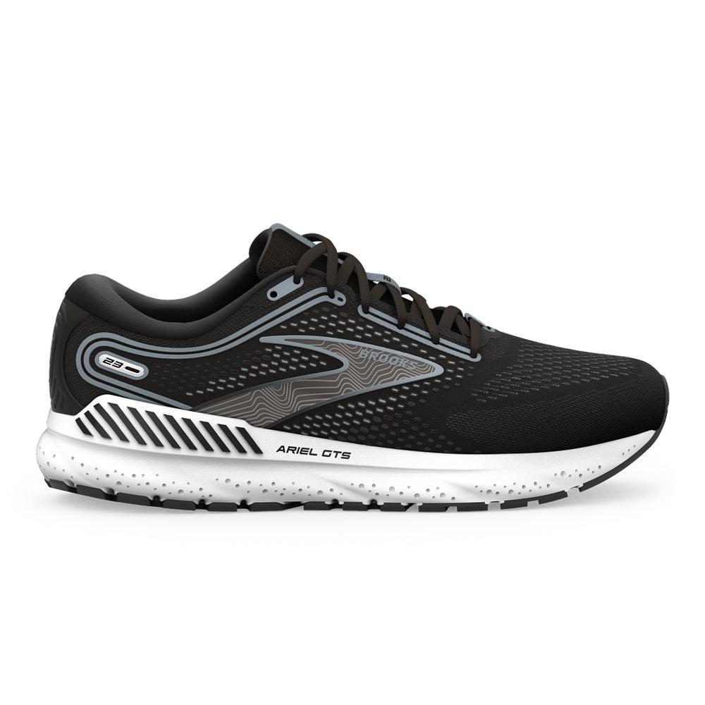 Women's Brooks Ariel GTS 23, Black/Grey/White, 7 B Medium