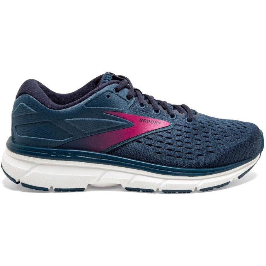 Women's Brooks Dyad 11, Blue/Navy/Beetroot, 8 2E Extra Wide