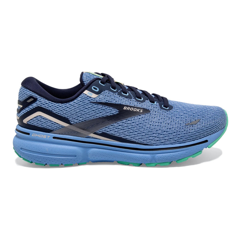 Women's Brooks Ghost 15, Vista Blue/Peacoat/Linen, 8.5 B Medium