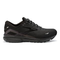 Women's Brooks Ghost 15, Black/Black/Ebony, 6.5 D Wide