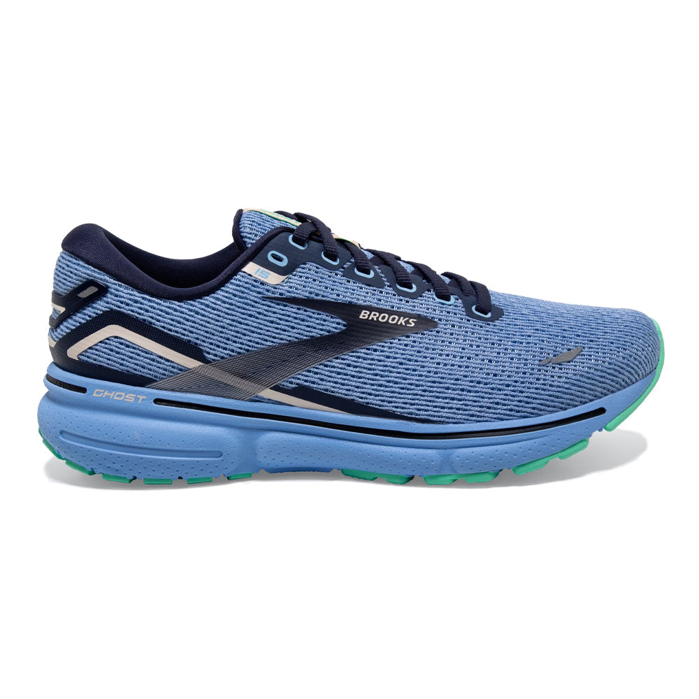 Women's Brooks Ghost 15, Vista Blue/Peacoat/Linen, 11 B Medium