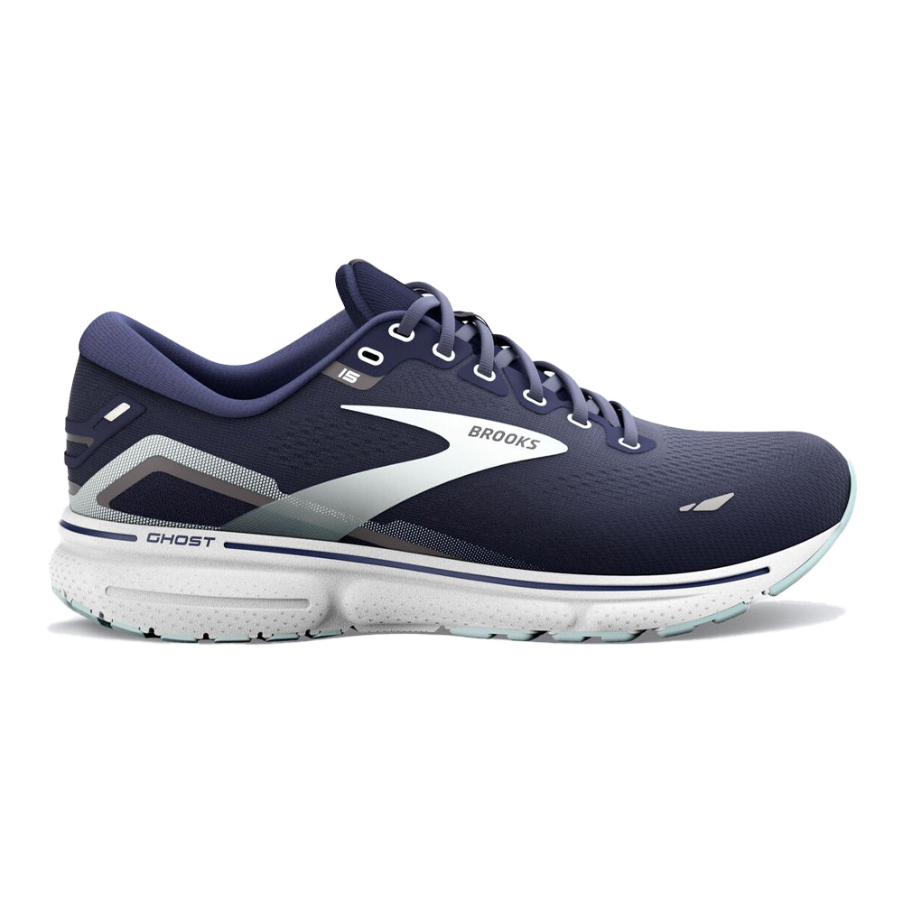 Women's Brooks Ghost 15, Peacoat/Pearl/Salt Air, 7.5 D Wide