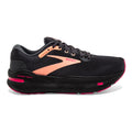 Women's Brooks Ghost Max, Black/Papaya/Raspberry, 7 B Medium