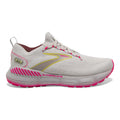 Women's Brooks Glycerin StealthFit GTS 20, Grey/Yellow/Pink, 11 B Medium