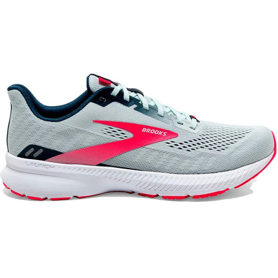 Women's Brooks Launch 8, Ice Flow/Navy/Pink, 6.5 B Medium