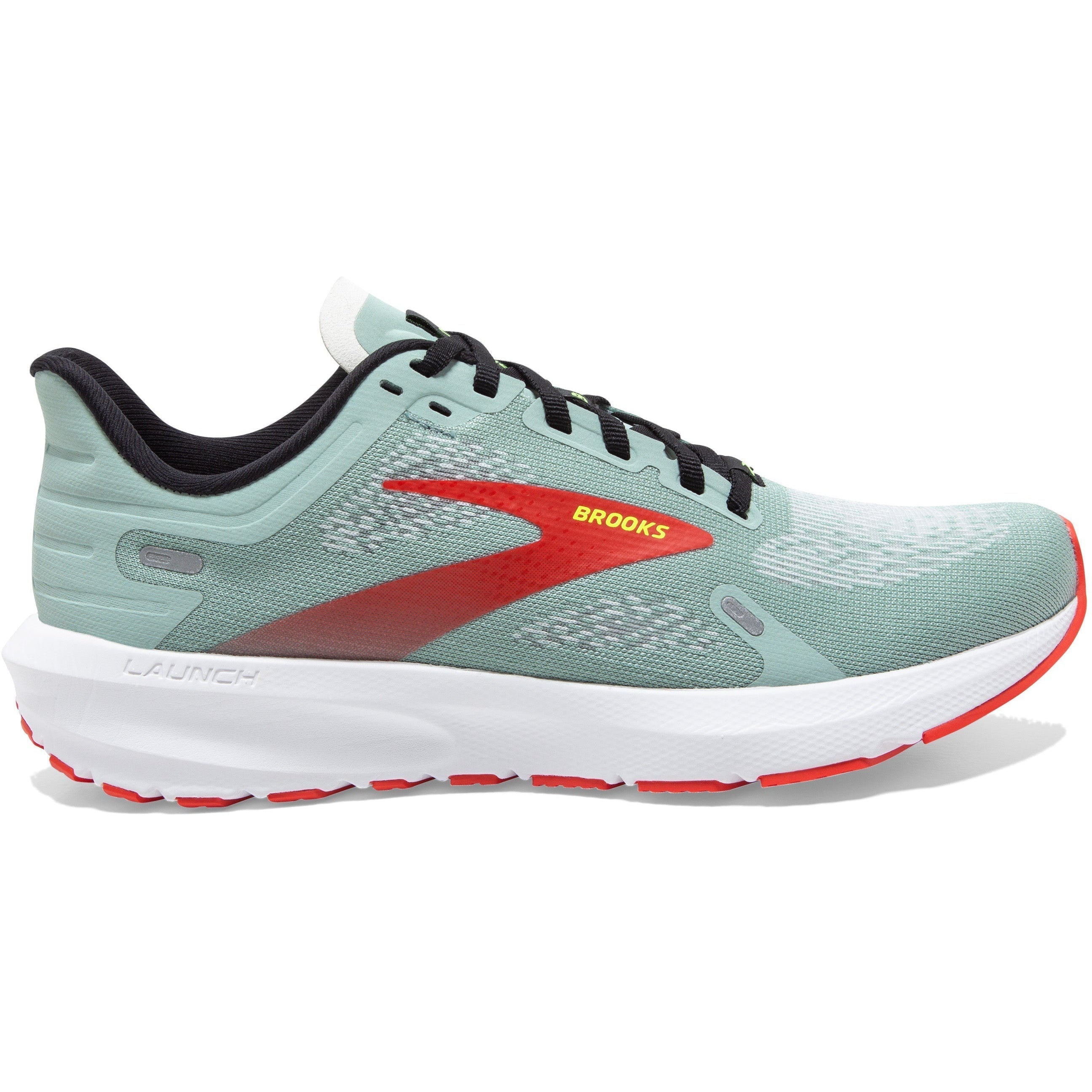 Women's Brooks Launch 9, Blue Surf/Black/Cherry Tomato, 7.5 B Medium
