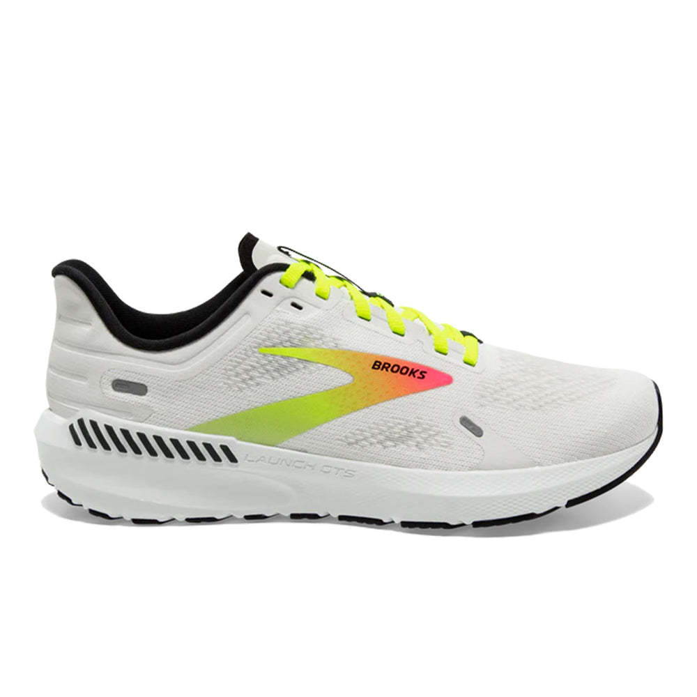 Women's Brooks Launch GTS 9, White/Pink/Nightlife, 9 B Medium