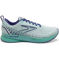 Women's Brooks Levitate 5, White/Navy Blue/Yucca, 6 B Medium