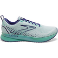 Women's Brooks Levitate 5, White/Navy Blue/Yucca, 9 B Medium