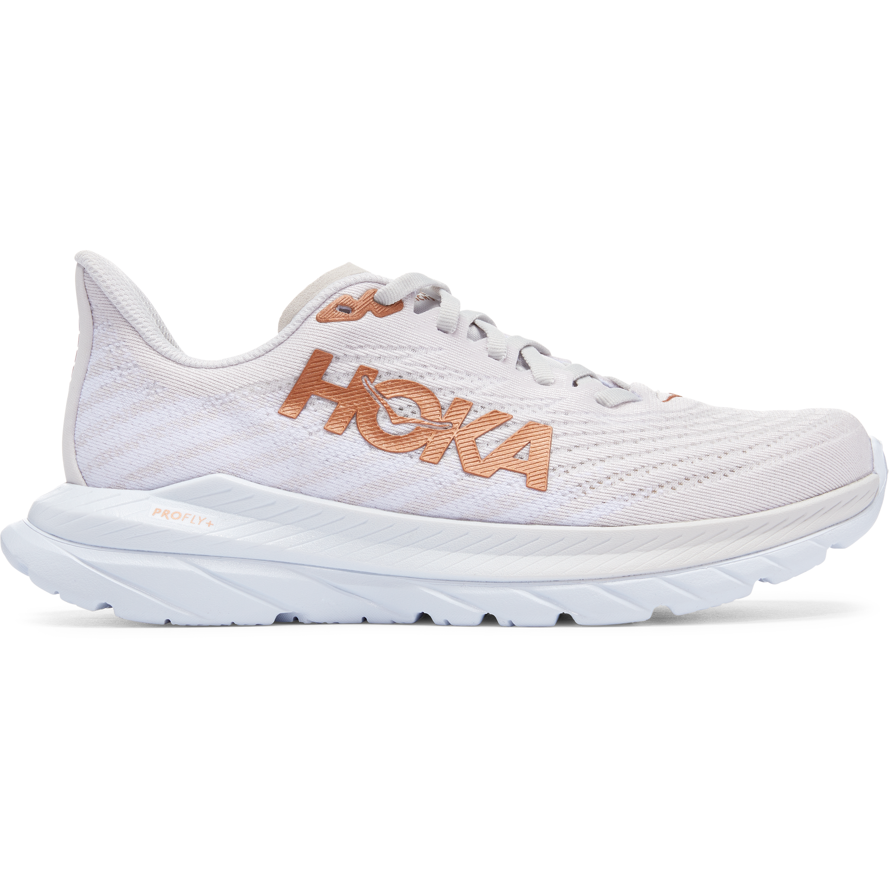 Women's Hoka One One Mach 5, White/Copper, 9.5 B Medium
