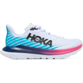 Women's Hoka One One Mach 5, White/Scuba Blue, 10 B Medium
