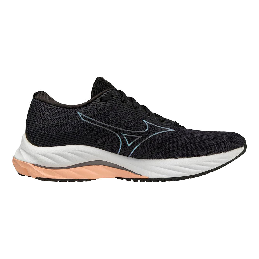 Women's Mizuno Wave Rider 26, Odyssey Grey/Quicksilver, 9 D Wide