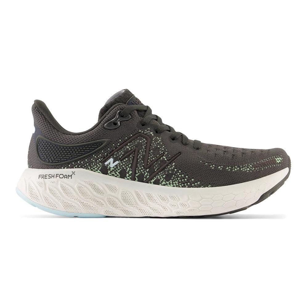 Women's New Balance Fresh Foam X 1080v12, Blacktop/Green Aura, 7 B Medium