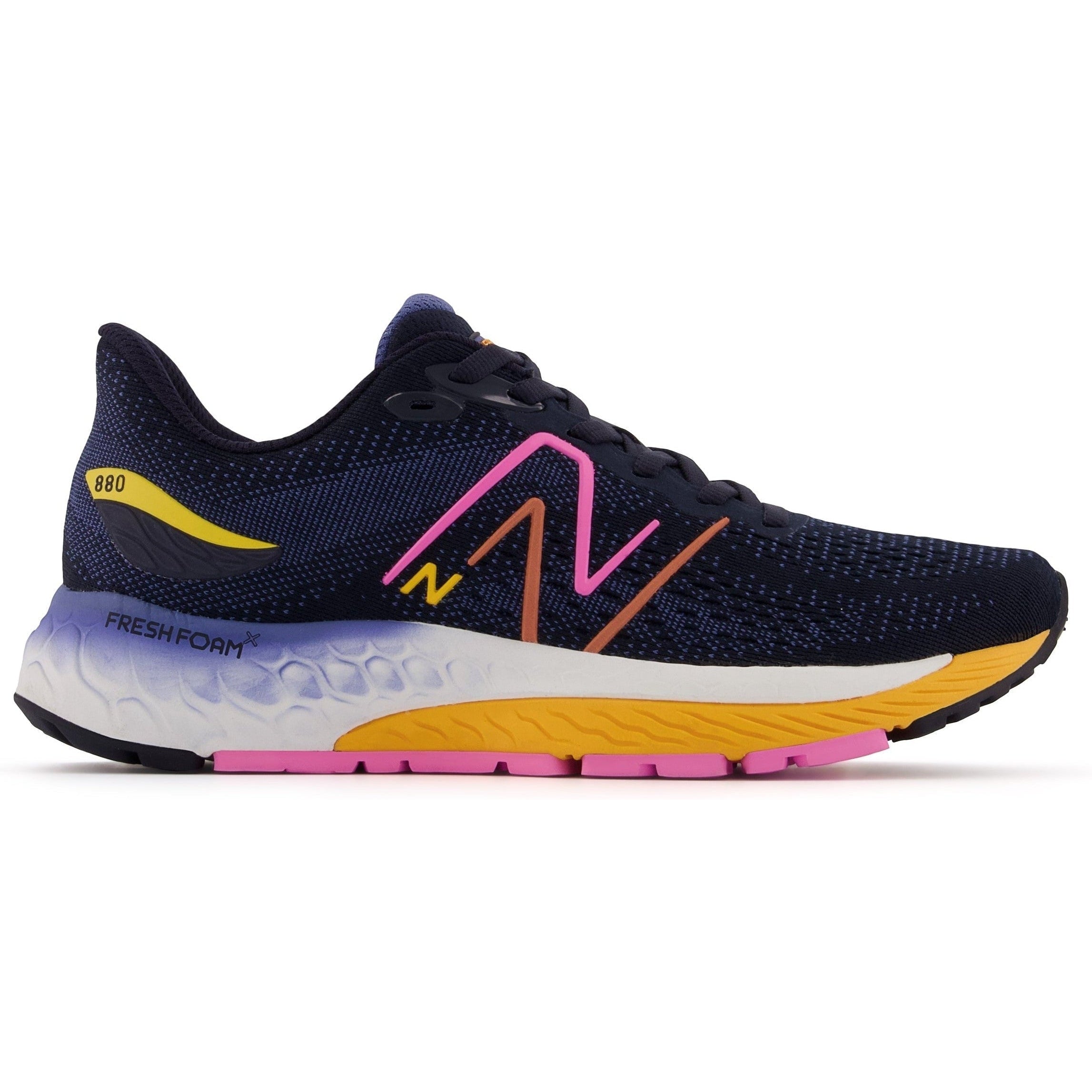 Women's New Balance Fresh Foam X 880v12, Eclipse/Vibrant Apricot, 8.5 B Medium
