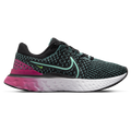 Women's Nike React Infinity Run Flyknit 3, Black/Dynamic Turquoise-Pink Prime, 7.5 B Medium