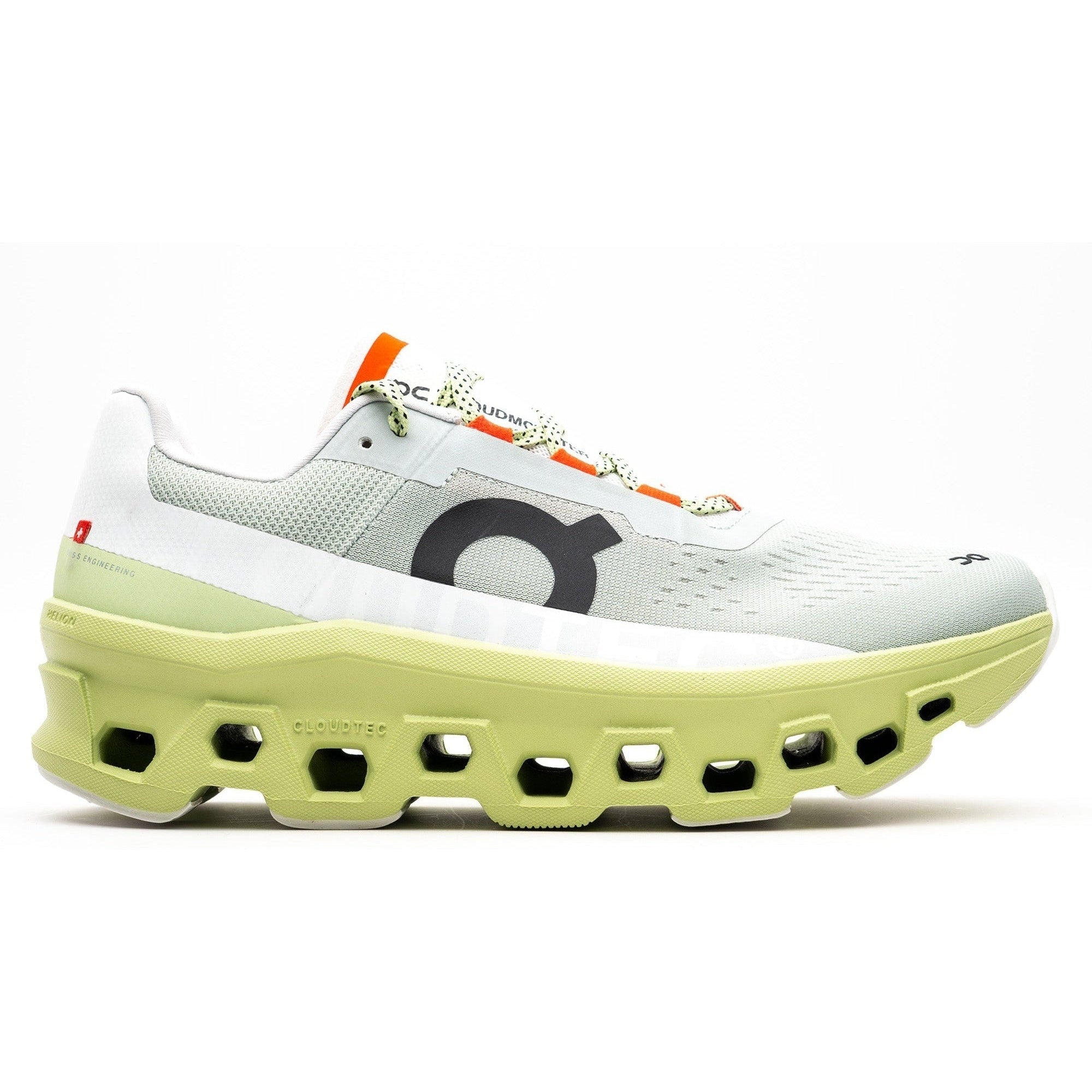 Women's On Cloudmonster, Glacier/Meadow, 10.5 B Medium