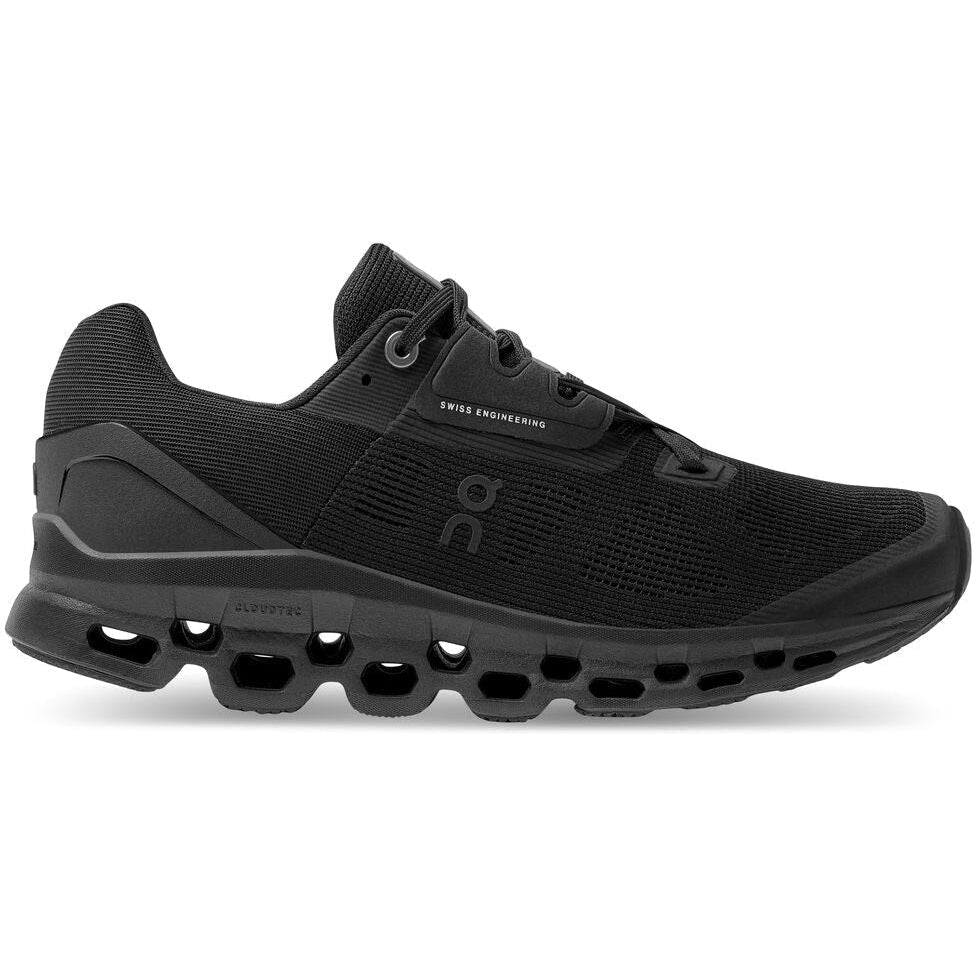 Women's On Cloudstratus, Black, 10 B Medium
