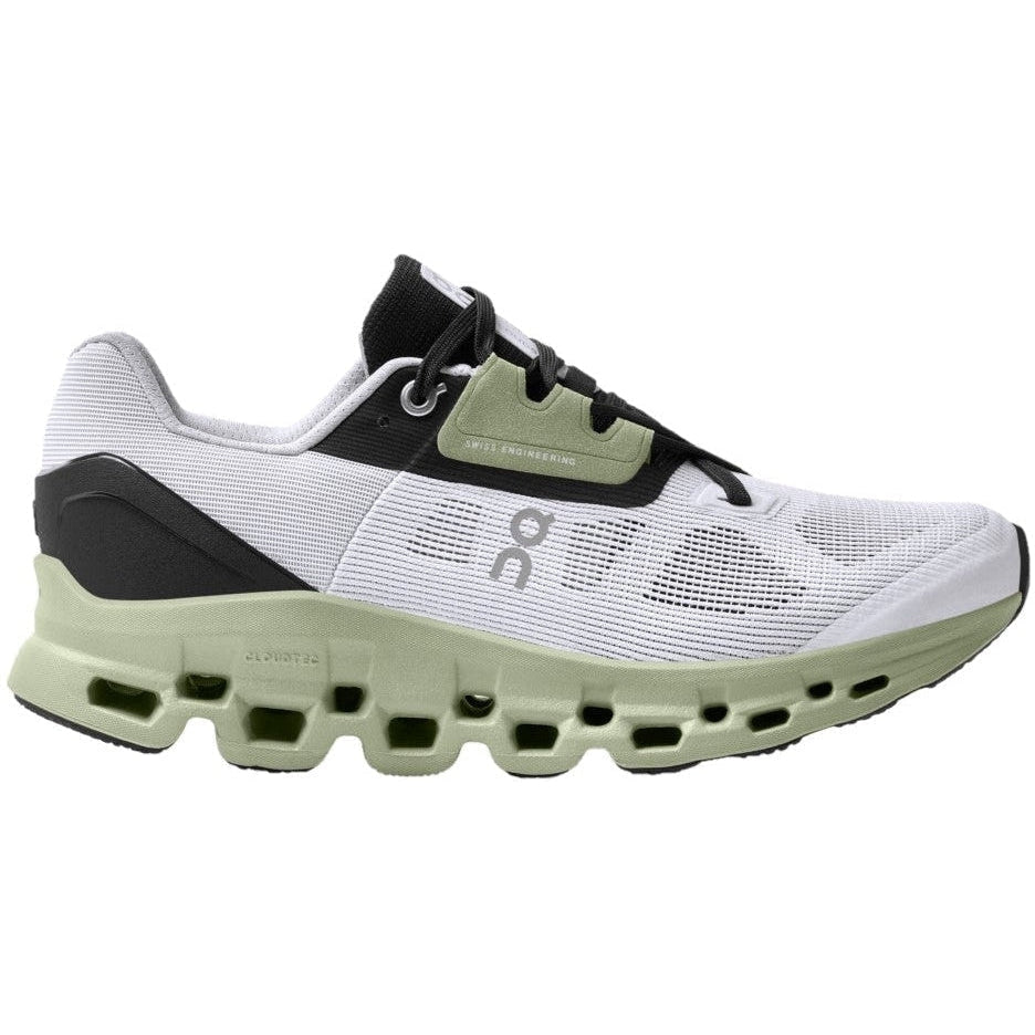 Women's On Cloudstratus, White/Black, 9 B Medium