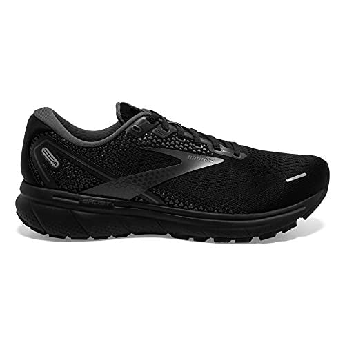 Men's Brooks Ghost 14, Black/Black/Ebony, 10 D Medium