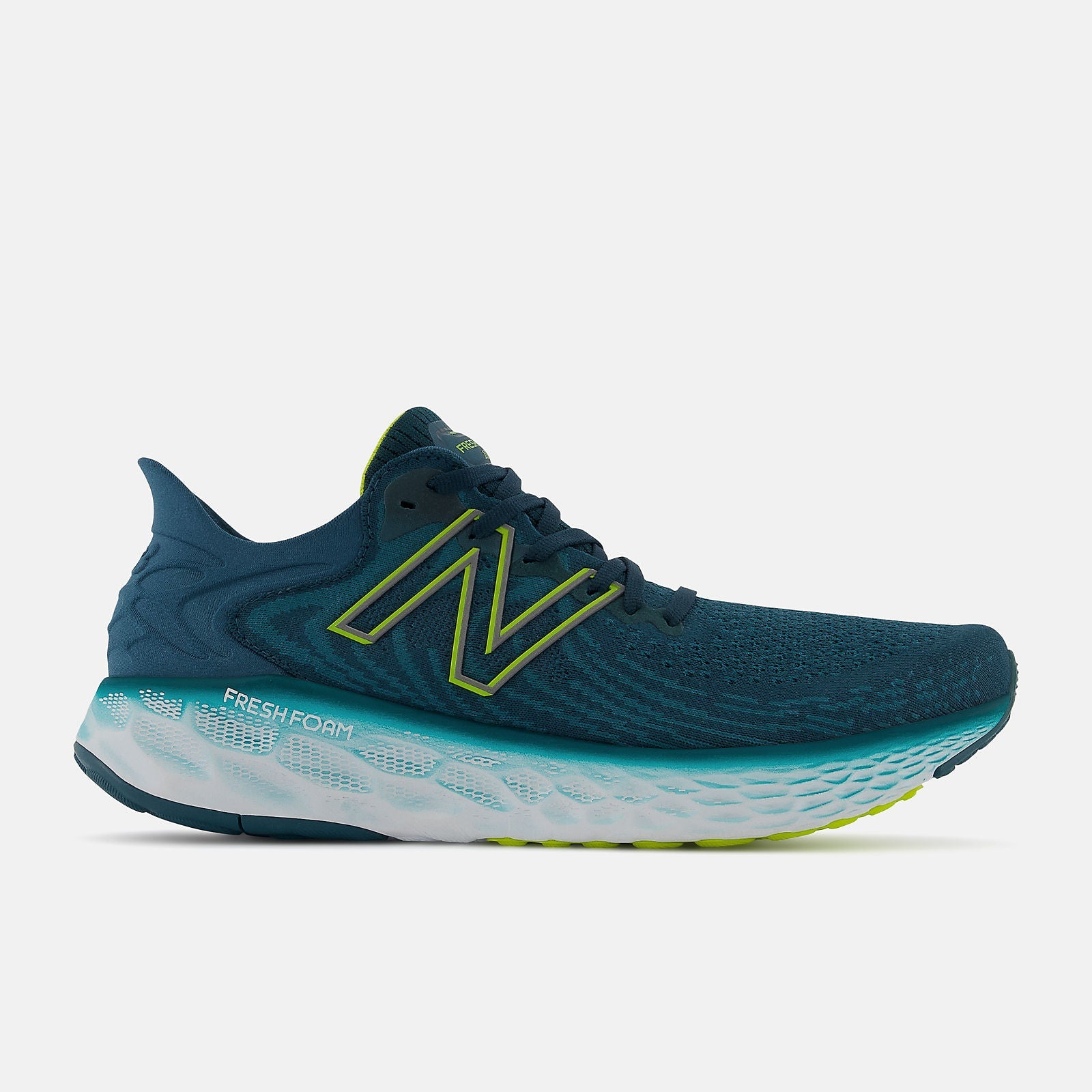 Men's New Balance Fresh Foam 1080 v11, Trek/Sulfur Yellow, 11.5 D Medium