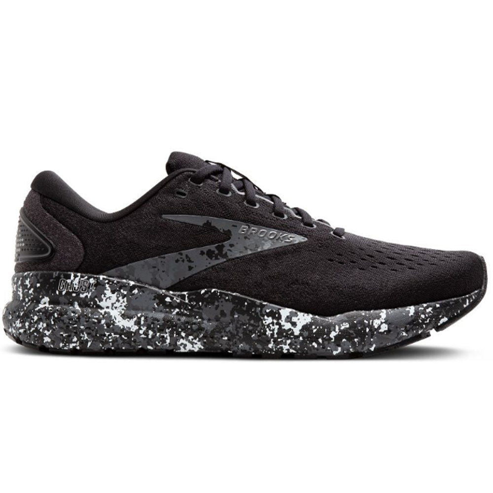 Men's Brooks Ghost 16, Black/Iron/Lava, 11.5 D Medium