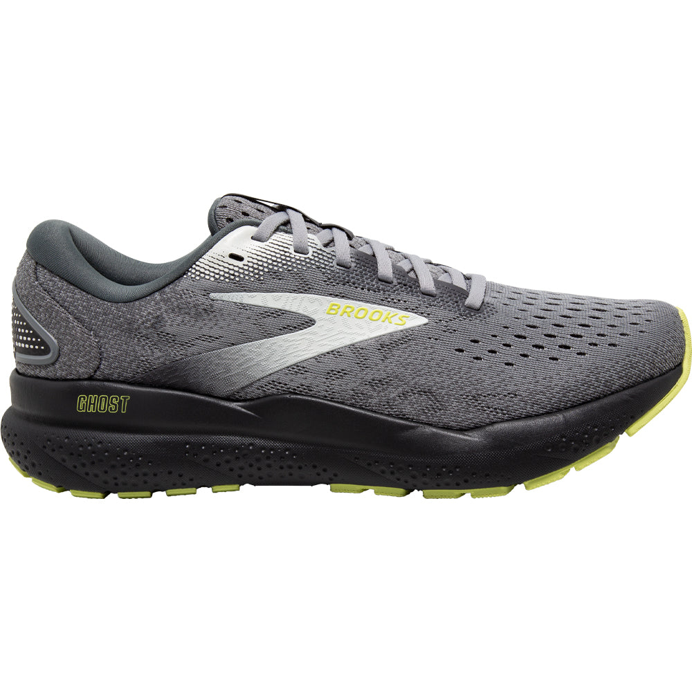 Men's Brooks Ghost 16, Primer/Grey/Lime, 10.5 2E Wide