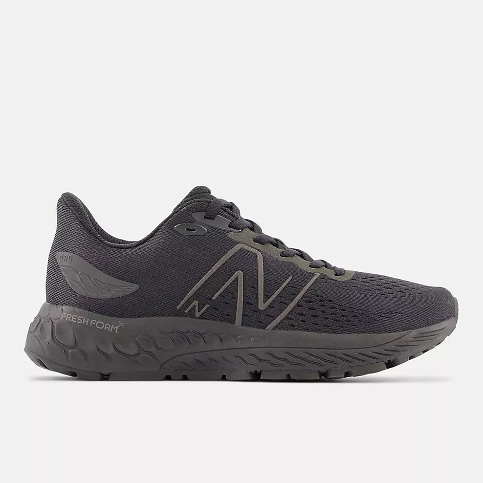 Women's New Balance Fresh Foam X 880v12, Black/Black Metallic/Magnet, 10 2E Extra Wide