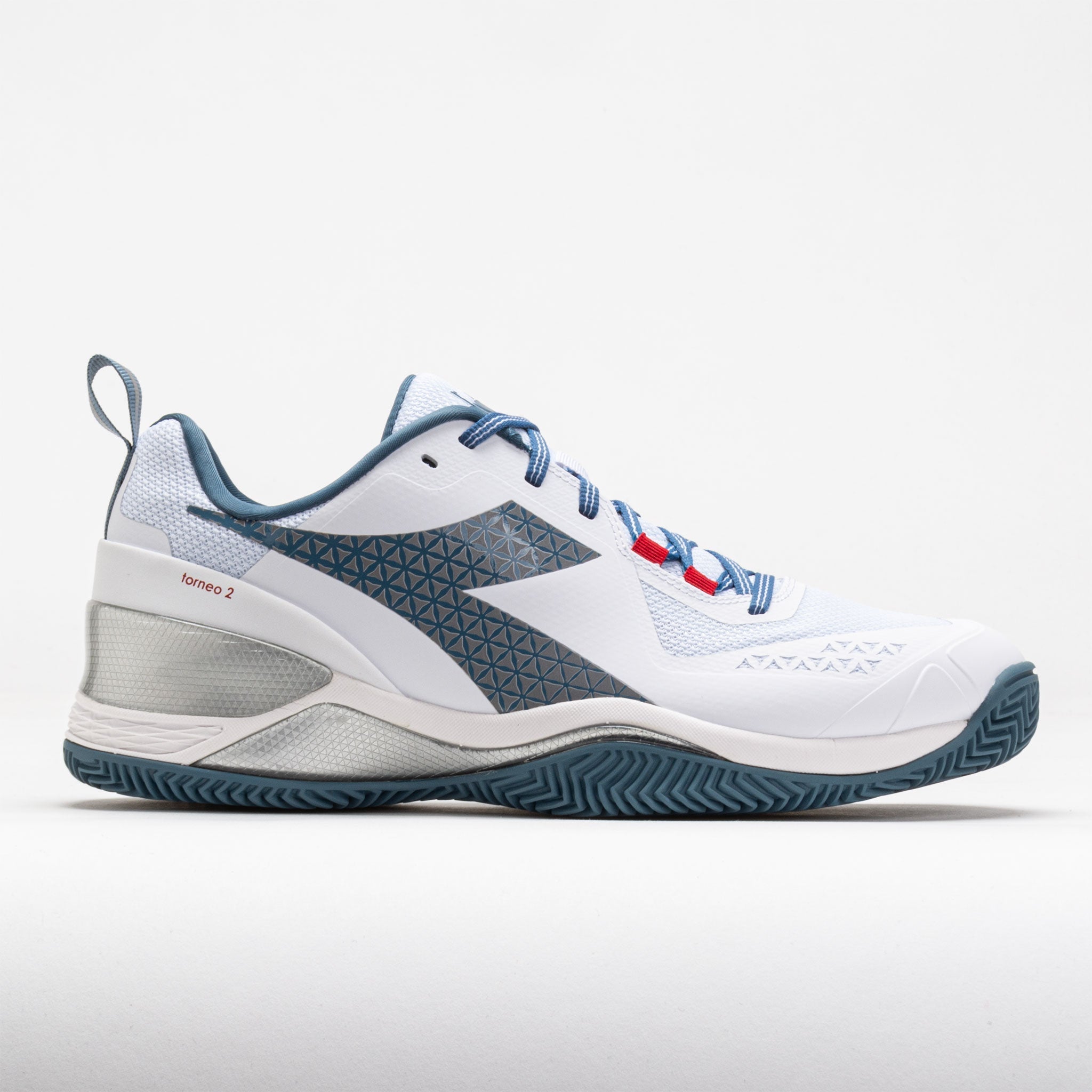 Diadora Blushield Torneo 2 Clay Men's  White/Oceanview/Salsa