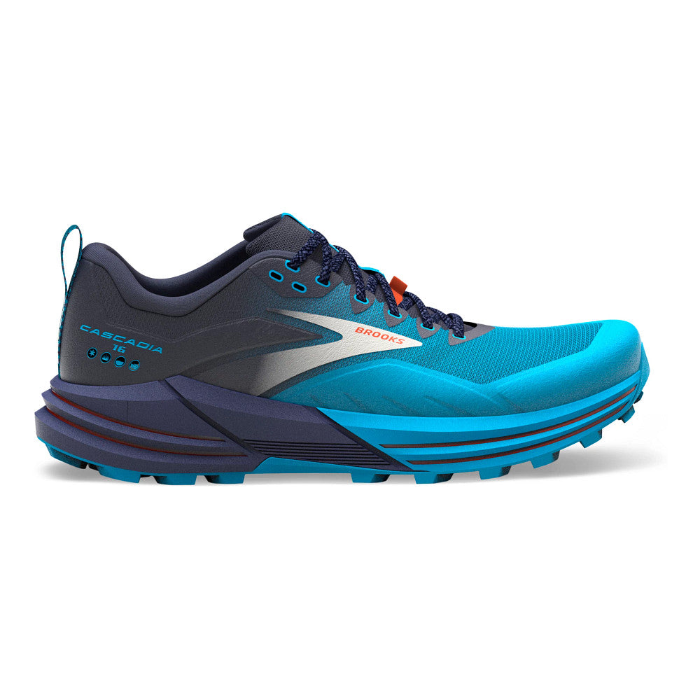 Men's Brooks Cascadia 16, Peacoat/Atomic Blue/Rooibos, 11 D Medium